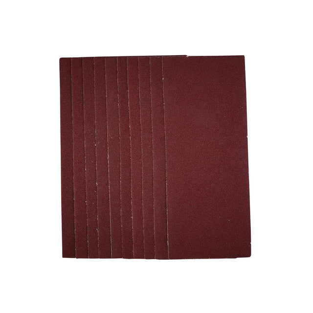 Draper Tools 1/3 Sanding Sheets 80 Grit 93x230mm Pack of 10 for Sanders