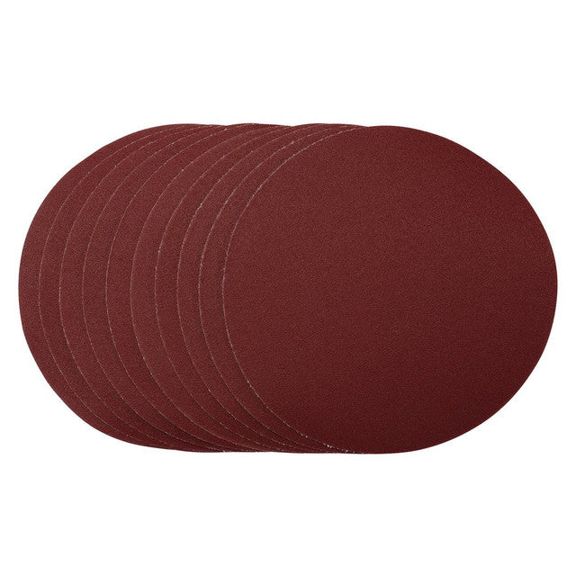Draper Tools 180mm Sanding Discs 120 Grit Hook & Loop Pack of 10
