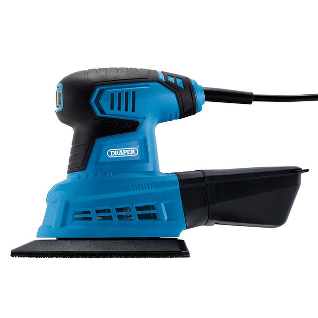 Draper Tools 230V Tri-Base Detail Sander 200W with Dust Collection & Sheets