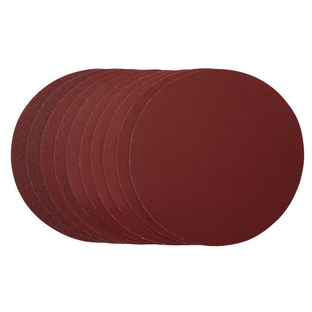 Draper Tools 180mm Sanding Discs Pack of 10 Assorted Grit Hook & Loop