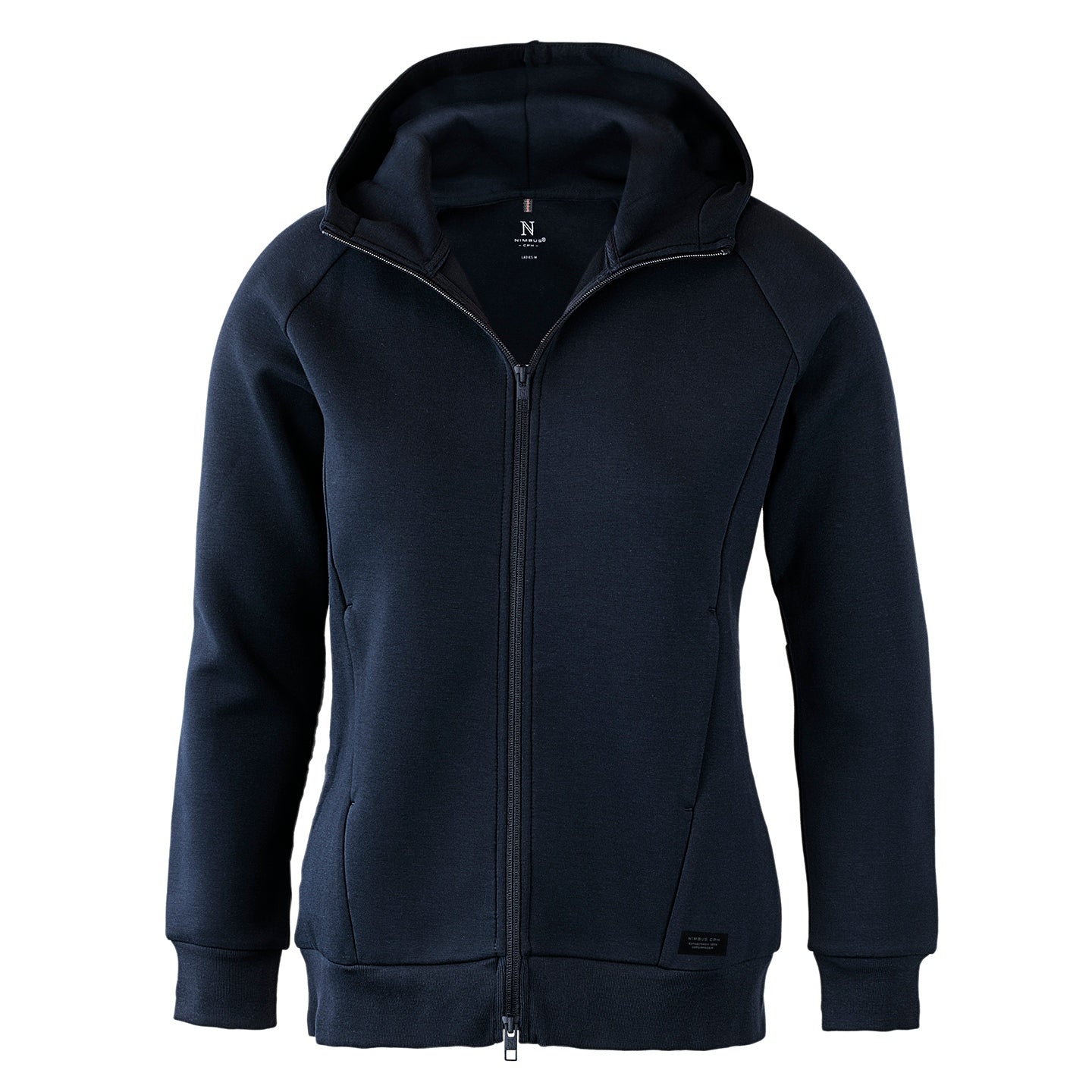 Nimbus Women's Hampton Premium Double-Faced Hoodie Organic Cotton YKK Zip