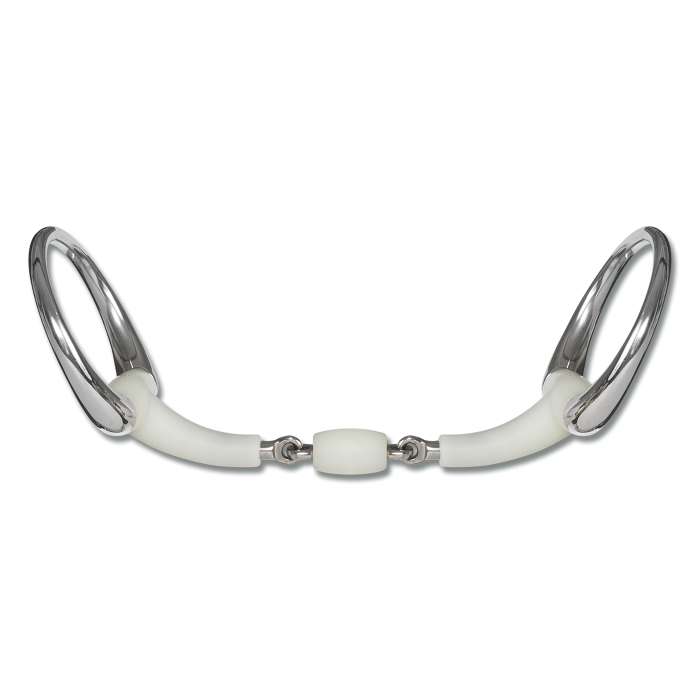 Happy Mouth Horse Contour Double Joint Eggbutt Bit Ergonomic Design