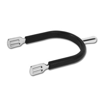 Waldhausen Horse Mens Spurs Set with Fixed Guard and Nylon Straps