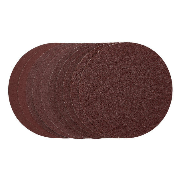 Draper Tools 150mm Sanding Discs Pack of 10 Assorted Grit PSA Aluminium Oxide