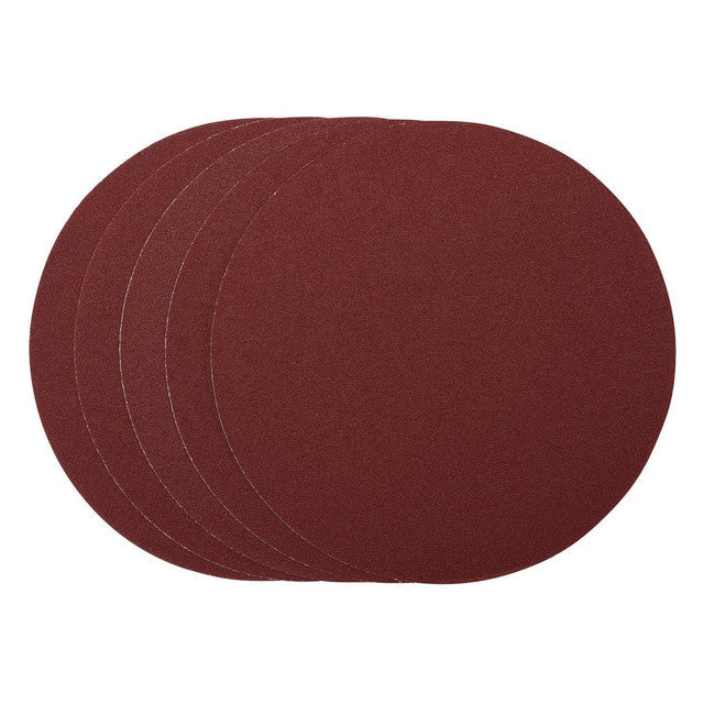 Draper Tools 305mm Sanding Discs 80 Grit PSA Pack of 5 for Wood Metal Plastic