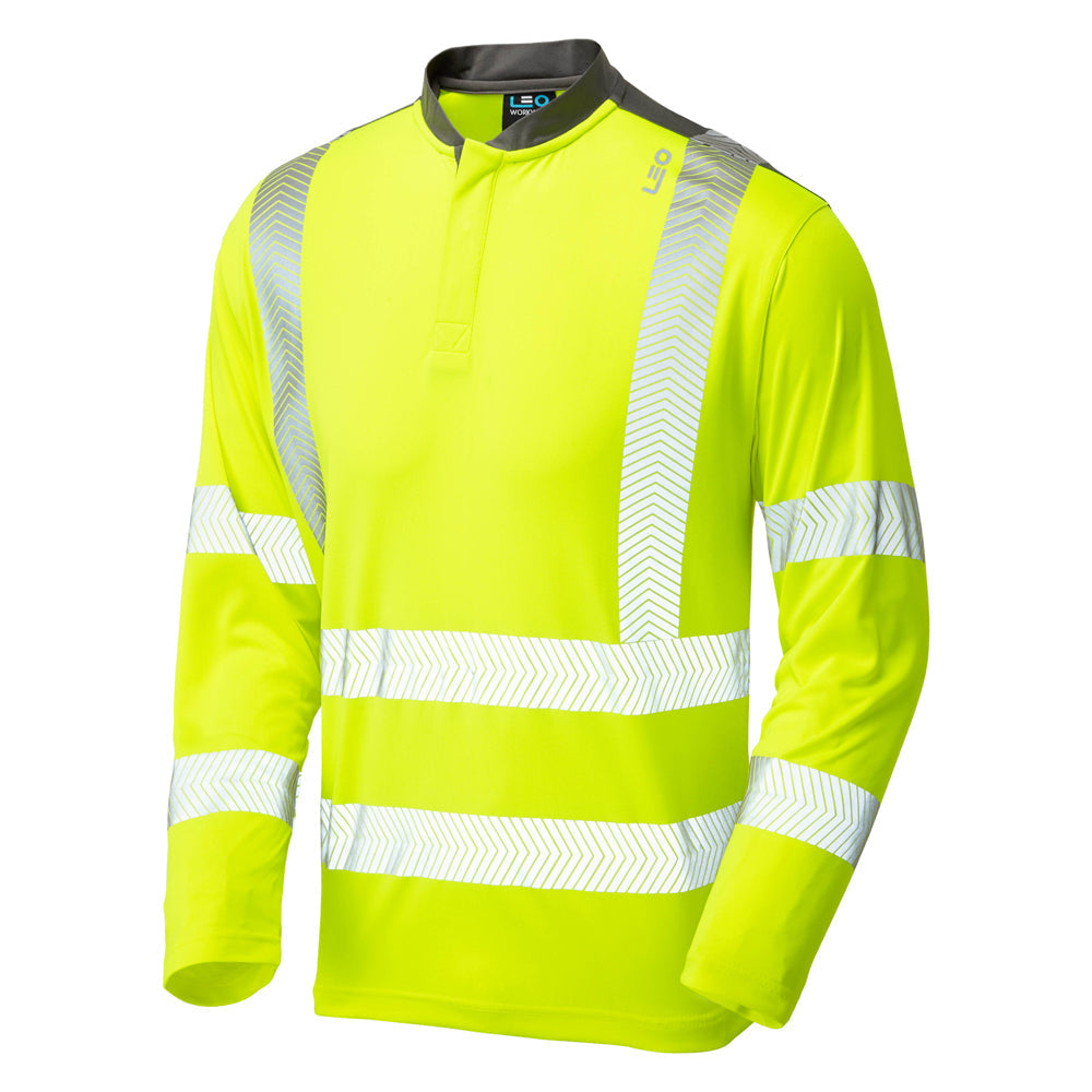 Leo Workwear EcoViz COOLMAX High Performance Sleeved T-Shirt UPF 40+ RIS-3279