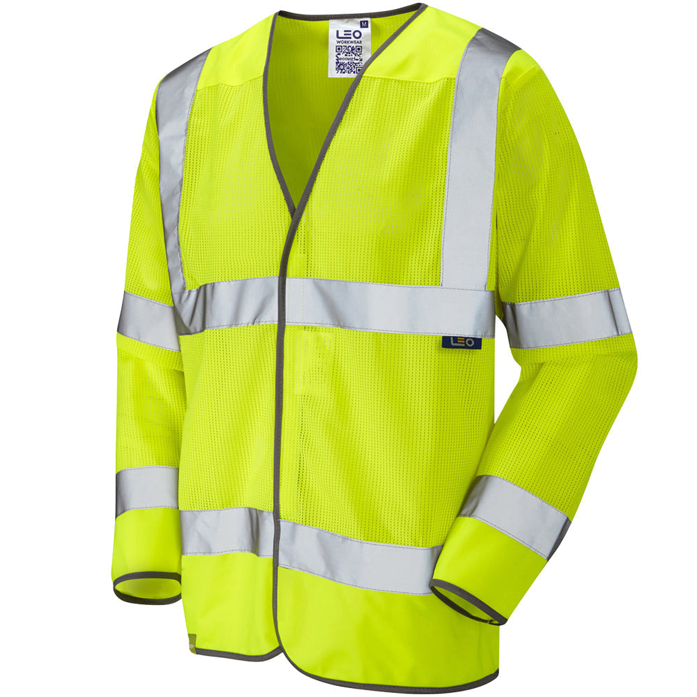 Leo Workwear FREMINGTON EcoViz Mesh Sleeved Waistcoat with Reflective Tape