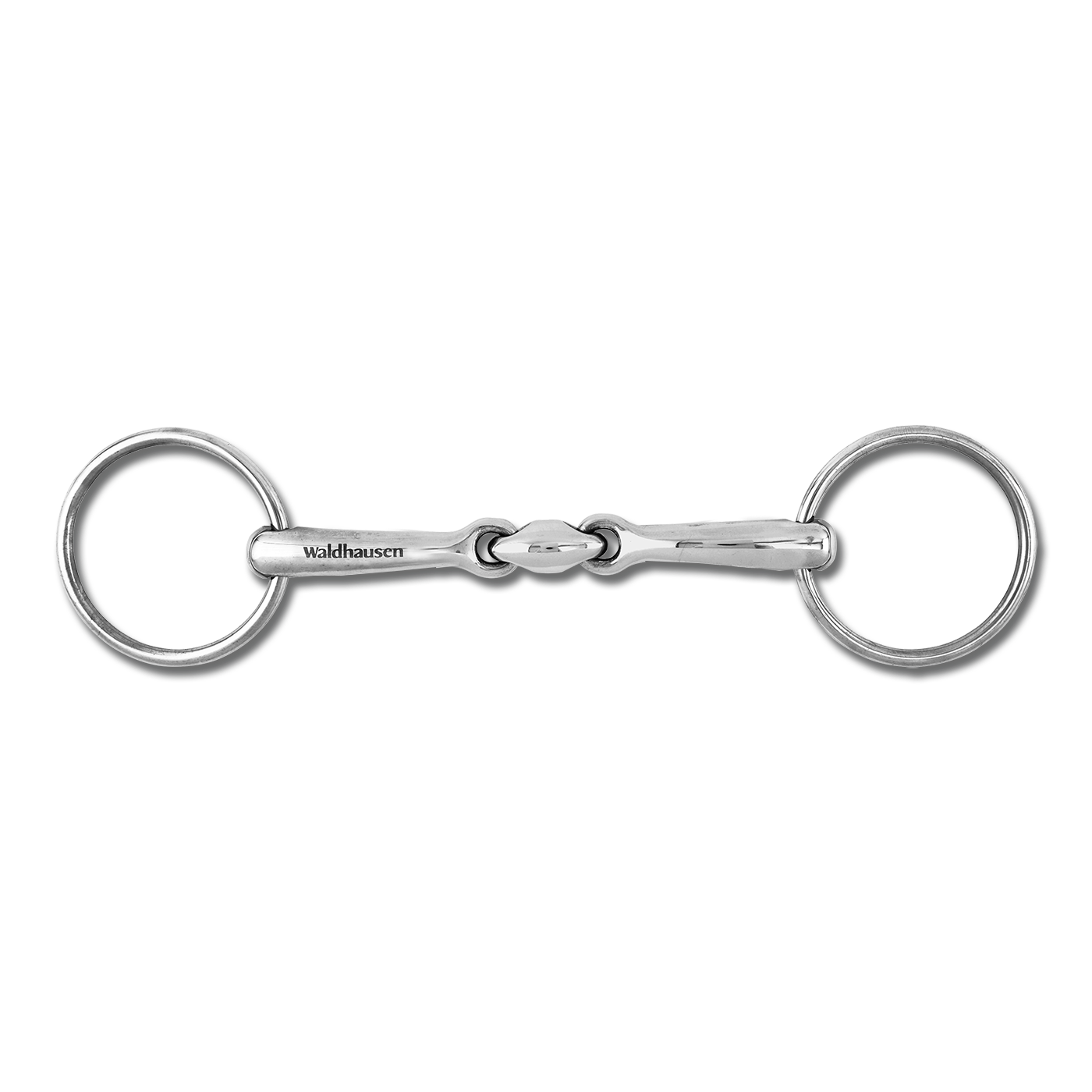 Waldhausen Horse Double Jointed Bradoon Bit With Eggbutt Stainless Steel