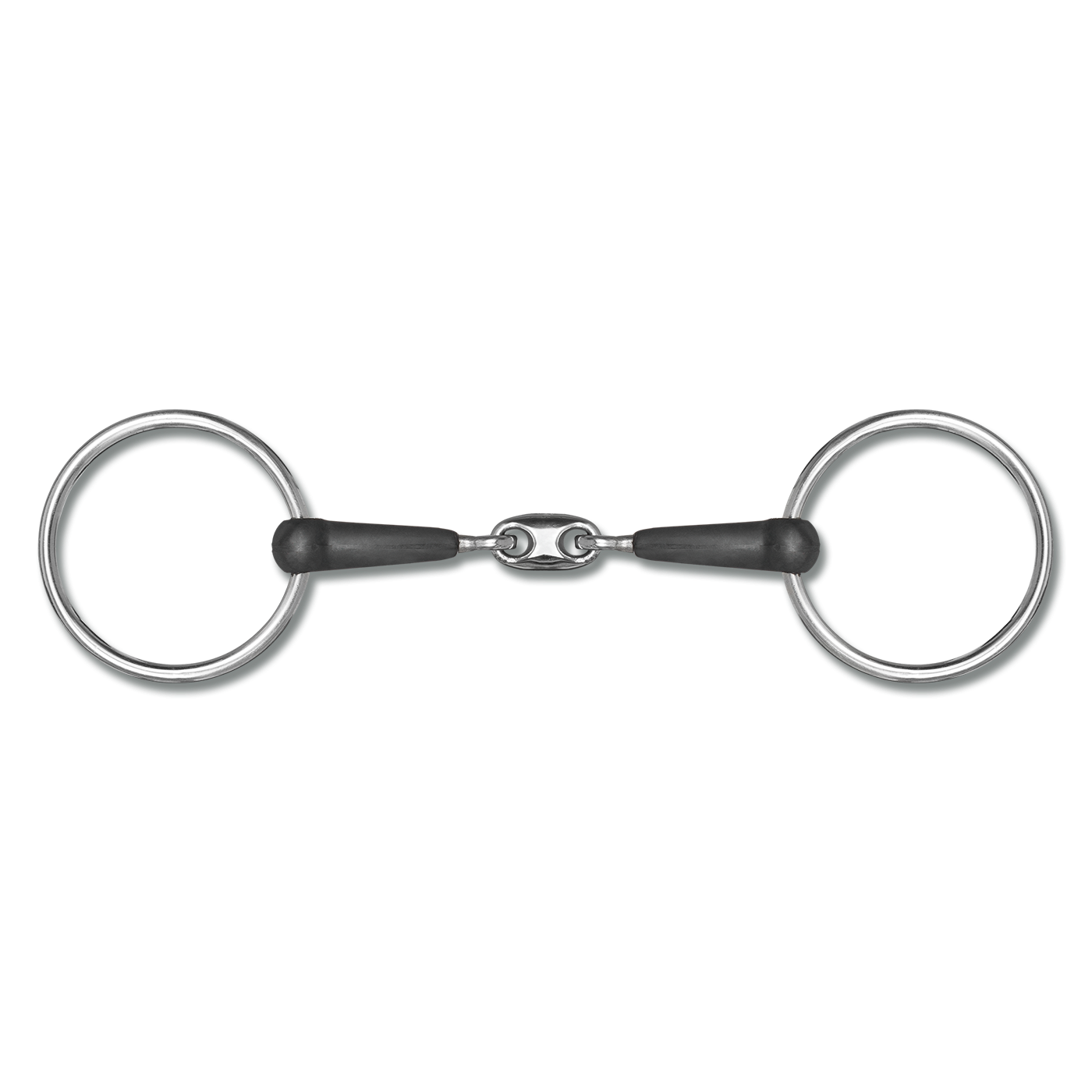 Waldhausen Horse Double Jointed Rubber Snaffle Bit For Horses