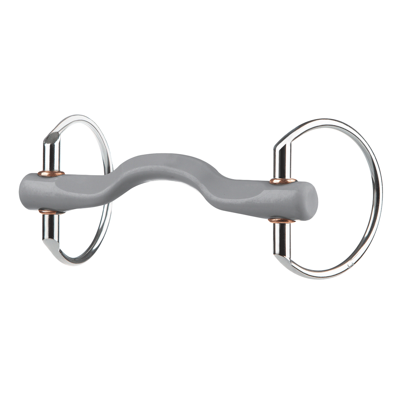 Beris Horse Hard Eggbutt Snaffle With Konnex Tongue Port Bit For Sensitive