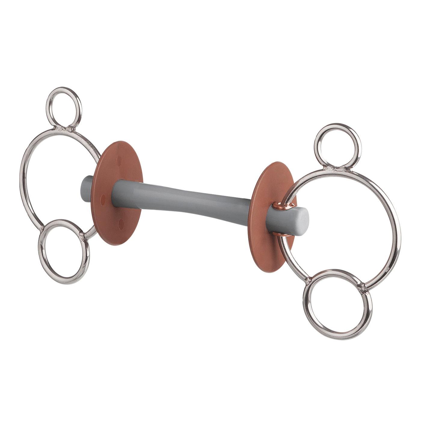 Beris Horse Soft 3-Ring With Comfort Bar Bit 3Ring Gentle For Young Sensitive