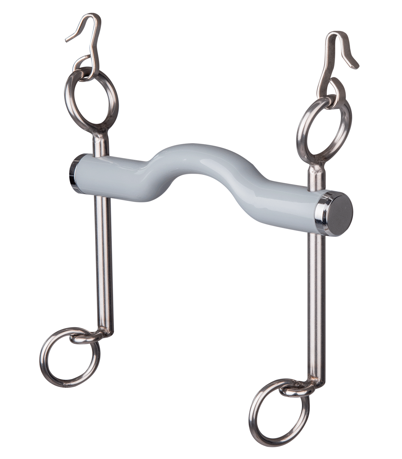 Beris Horse Long Soft Dressage Curb Bit with Tongue Port for Comfort