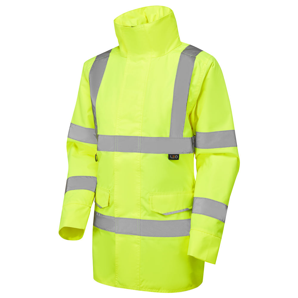 Leo Workwear EcoViz 4K Women's Baffle Lined Anorak Hi-Vis Orange XXS-6XL