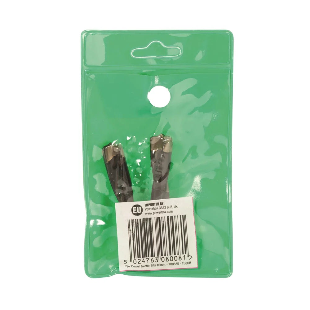 Triton Dowel Jointer Bits 10mm 2 Pack Tungsten Carbide Twin-Fluted Shank