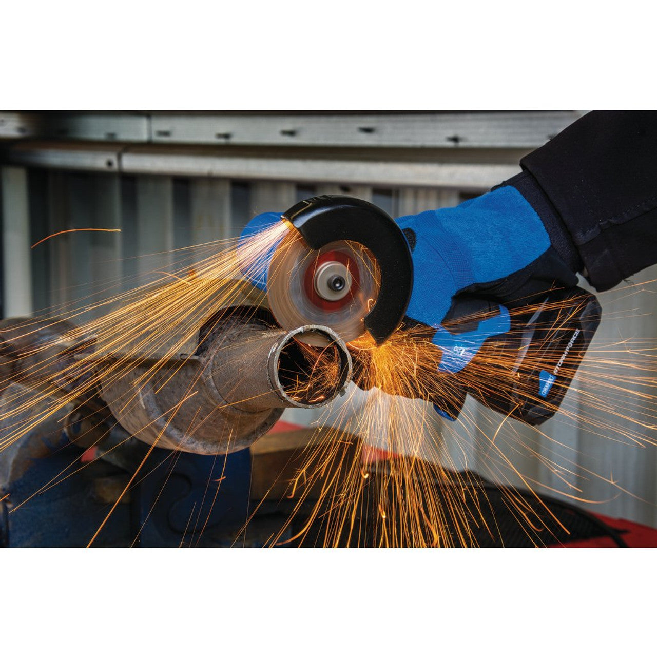 Draper 12V Brushless Angle Grinder Cut Off Tool Lightweight Compact Design