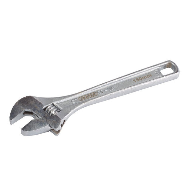 Draper Tools 150mm Adjustable Wrench Chrome Vanadium Steel with Laser Markings