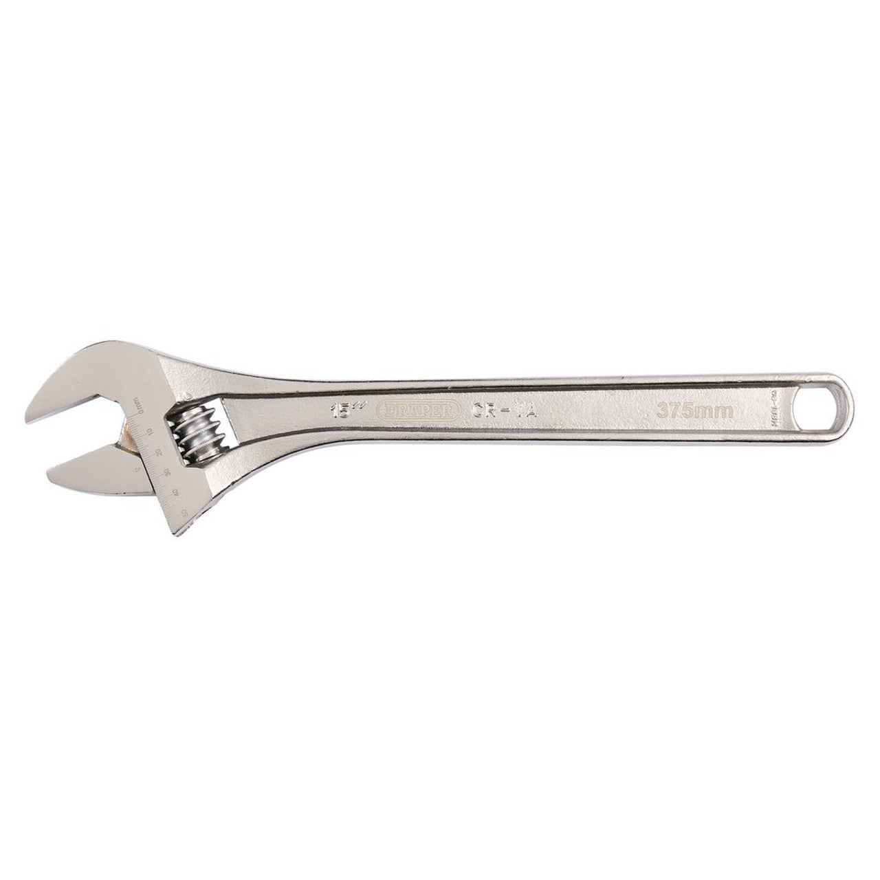 Draper Tools 375mm Adjustable Wrench Chrome Vanadium Steel with Laser Markings