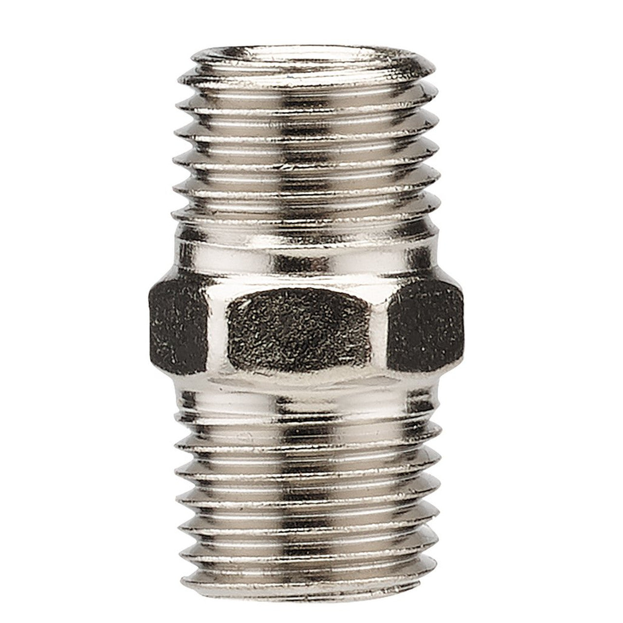 Draper Tools 1/4" BSP Male Double Union Nickel Plated Steel Connector