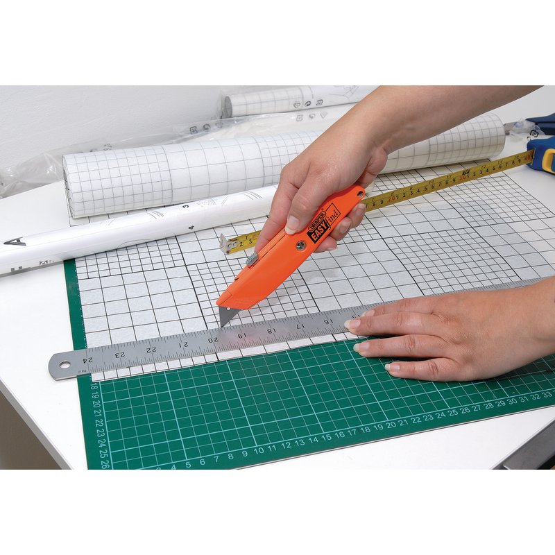 Draper Tools Easy Find Retractable Trimming Knife with 2 Blades - 4 Colours