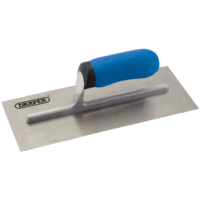 Draper Soft Grip Plastering Trowel 280mm Carbon Steel Blade Comfortable Handle