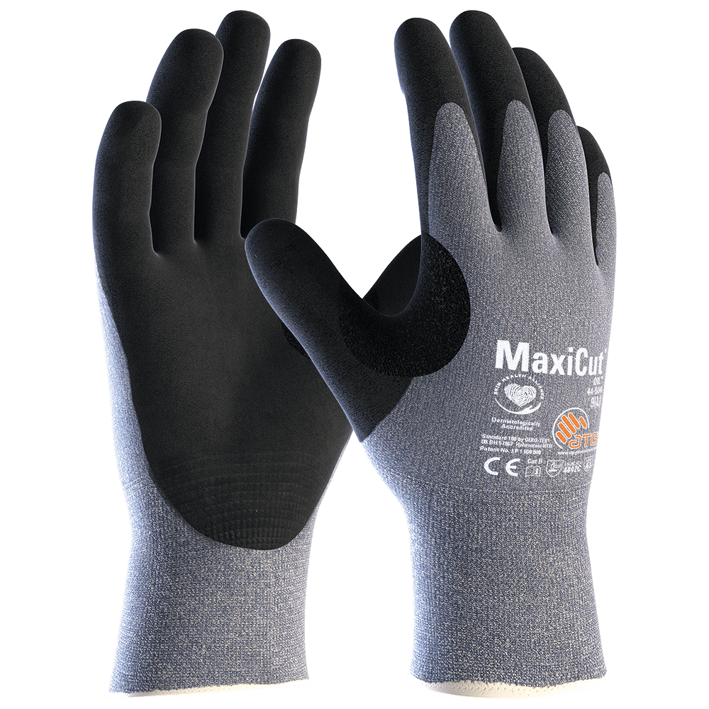 Maxicut Oil Grip Cut 4C Gloves for Oily Wet Environments, Comfortable & Flexible