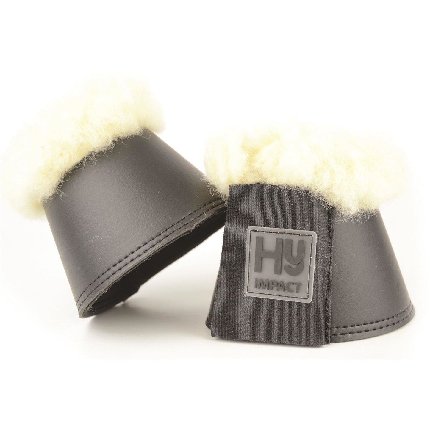 HY Horse HyIMPACT Lambskin Over Reach Boots for Schooling and Warm Up
