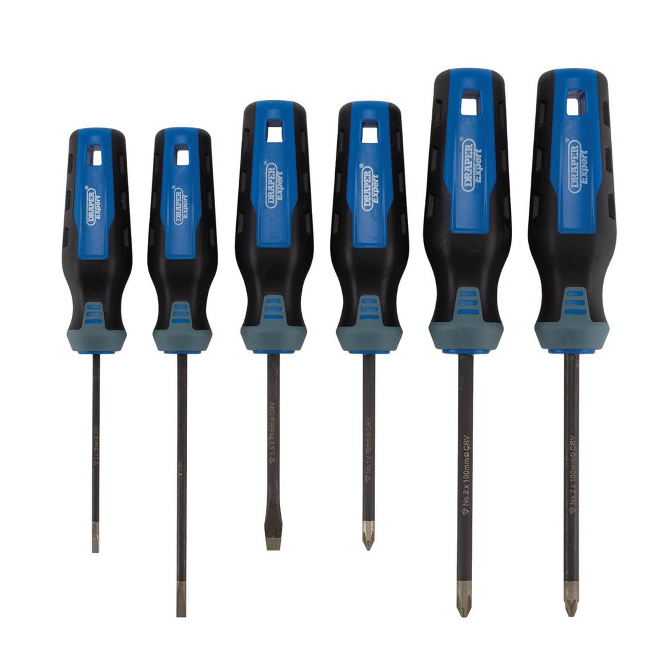 Draper Tools Expert 6 Piece Diamond Tipped Screwdriver Set for Professionals