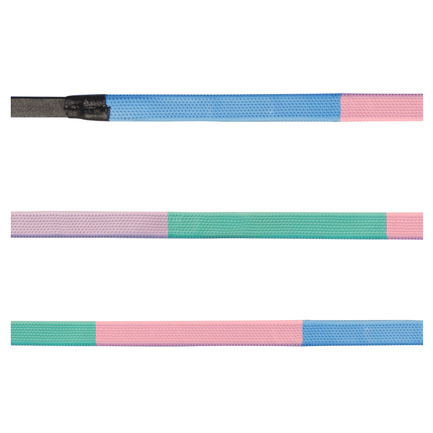 STAR Horse Rainbow Rubber Reins with Leather Grips and Martingale Stops