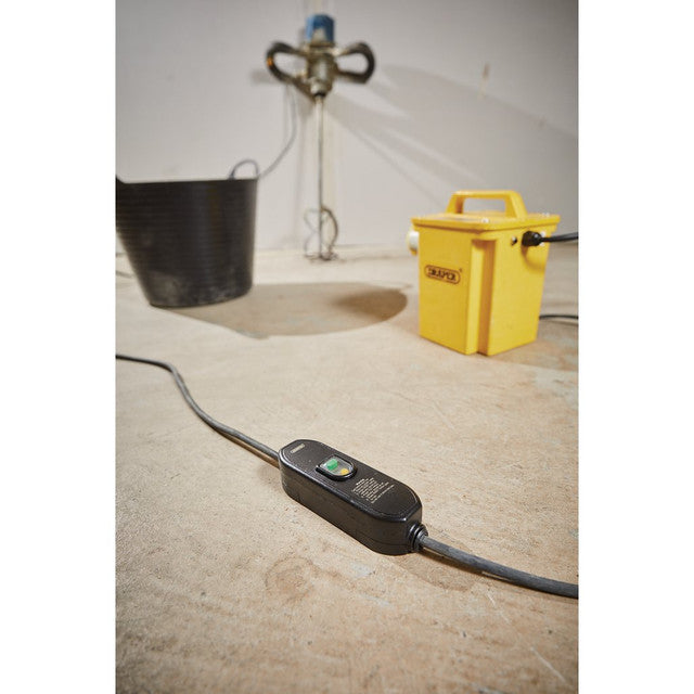 Draper Tools 230V In-Line RCD Adaptor 16A for Outdoor Use & Garden Tools