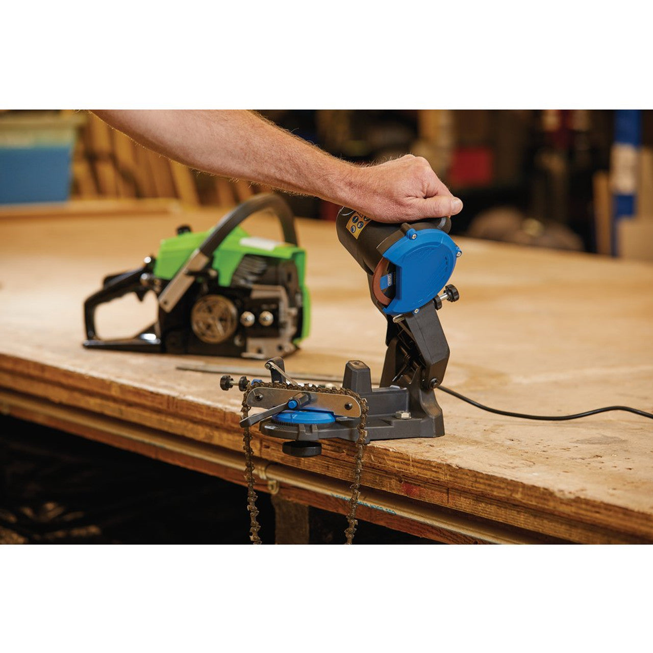Draper Storm Force 230V Chainsaw Blade Sharpener 85W Adjustable Vice