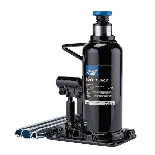 Draper Expert 12 Tonne Hydraulic Bottle Jack 238-468mm Heavy Duty Lift