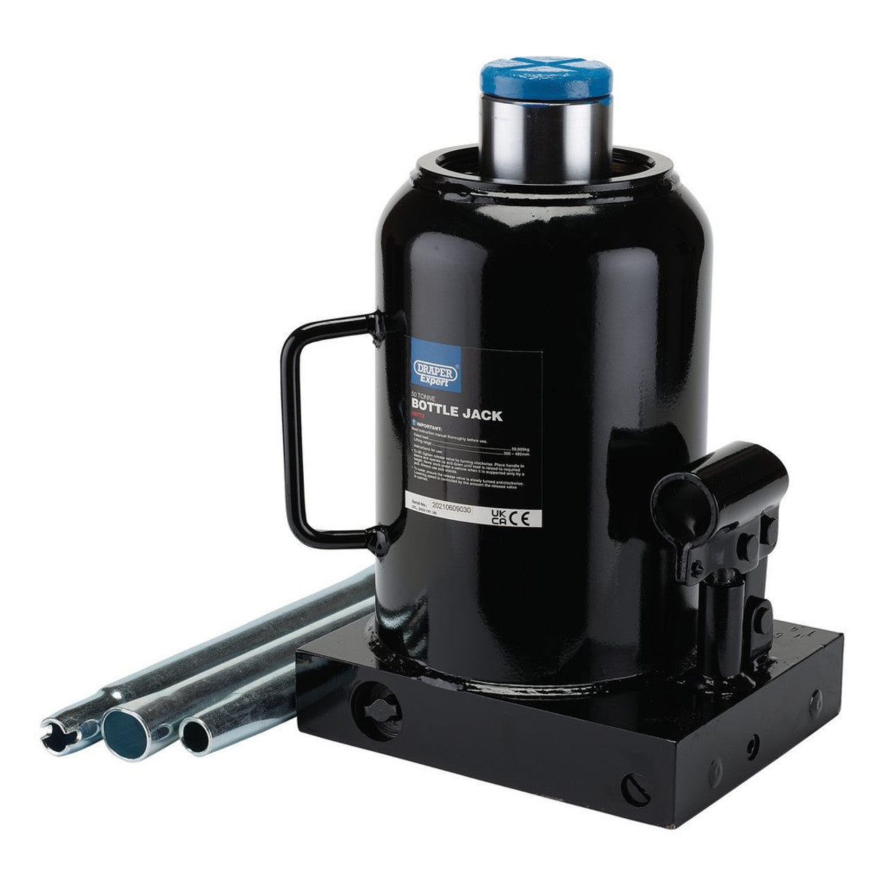 Draper Expert 50 Tonne Hydraulic Bottle Jack 300-482mm Heavy Duty Lift