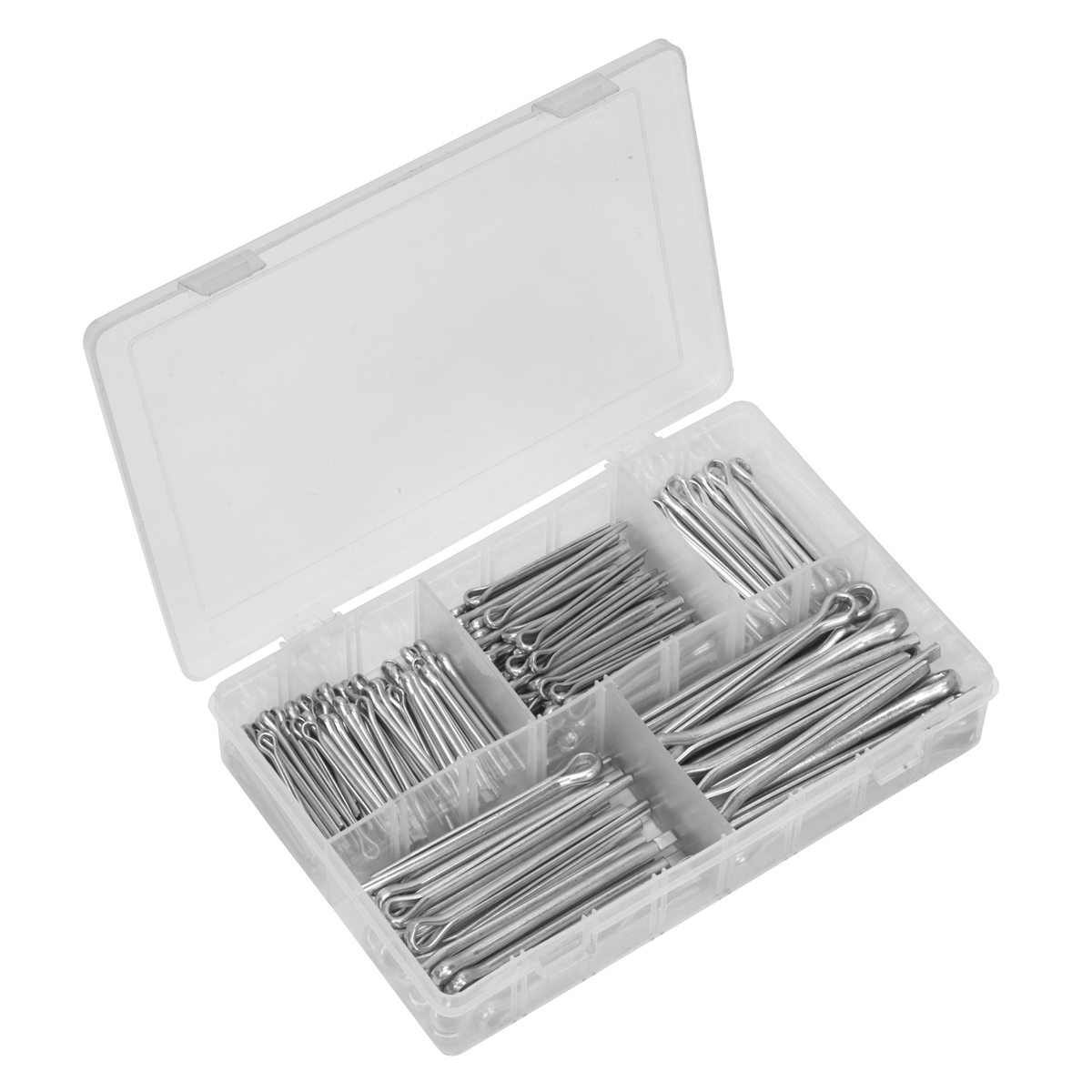 Sealey 230pc Split Pin Assortment Large Sizes Metric & Imperial in Box
