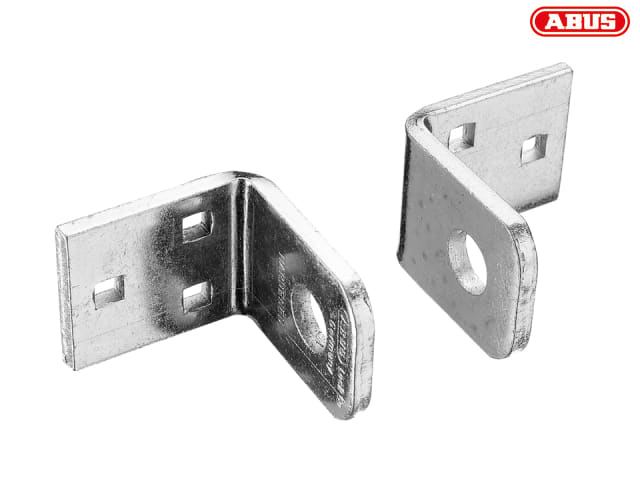 ABUS 115/100 Locking Brackets Pair 5mm Hardened Steel for Padlocks 12mm Ø