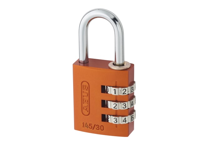 ABUS 145/20 Aluminium Combination Padlock 20mm Resettable 3-Digit Lock