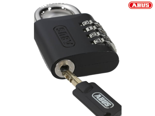 ABUS 158KC 45mm Combination Padlock with Key Override Hardened Steel Shackle