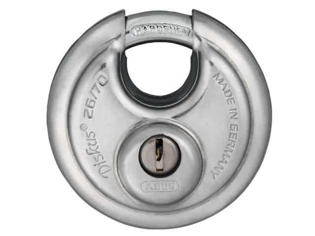 ABUS 26/70mm Diskus Padlock Keyed Alike Heavy-Duty Stainless Steel Security