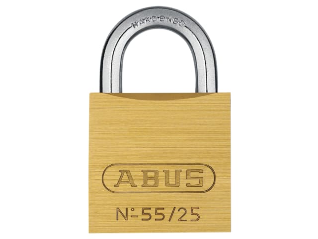 ABUS 55/25mm Brass Padlock Keyed Alike 5251 Security Level 2 Long Shackle