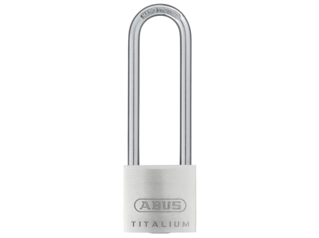 ABUS 64TI/30mm TITALIUM Padlock with 60mm Long Shackle - Lightweight & Secure