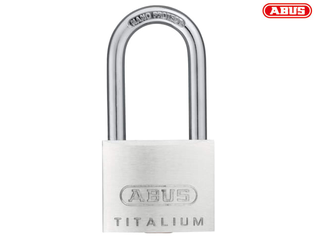 ABUS 64TI/40mm TITALIUM Padlock Long Shackle Lightweight Durable Security