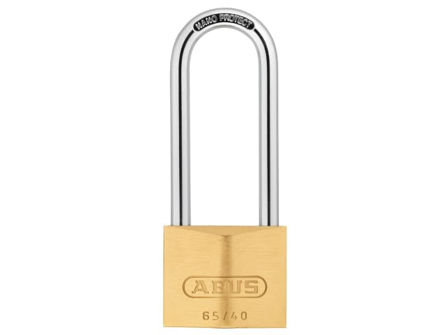 ABUS 65/40mm Brass Padlock 63mm Shackle Keyed Alike Security Level 5