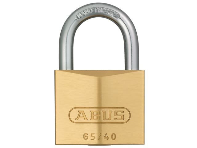 ABUS 65/40mm Brass Padlock Keyed Alike Security Level 5 Hardened Steel Shackle