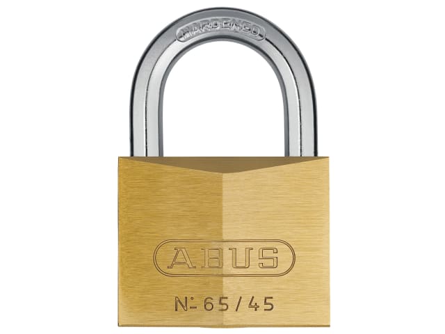 ABUS 65/45mm Brass Padlock Keyed Alike Security Level 5 Hardened Steel Shackle