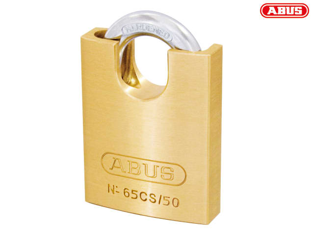 ABUS 65CS Brass Padlock 50mm Closed Shackle Hardened Steel Security Level 5