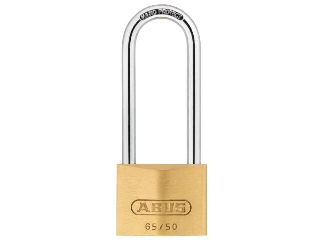 ABUS 65/50mm Brass Padlock with 80mm Long Shackle Security Level 6