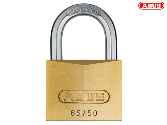 ABUS 65/50mm Brass Padlock with Hardened Steel Shackle and NANO PROTECT Coating