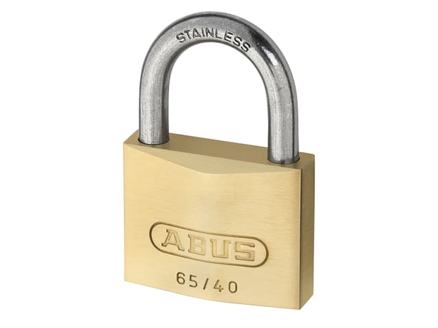 ABUS 65IB 40mm Brass Padlock Stainless Steel Shackle Keyed Alike 6405