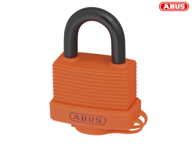 ABUS 70AL/45mm Aluminium Padlock Orange Weatherproof Lt.weight Security Level 5