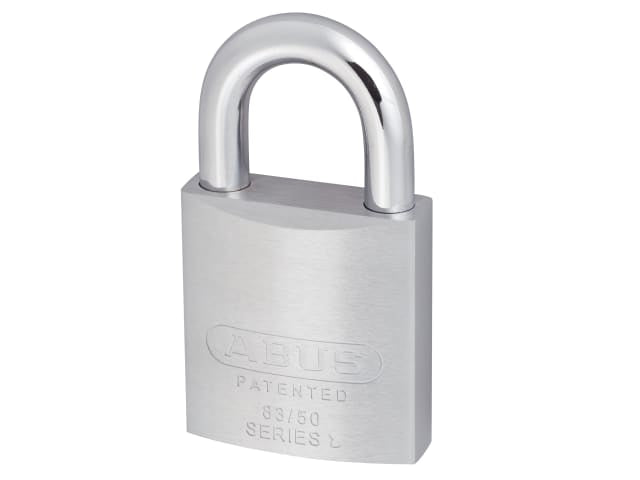 ABUS 83/50mm Chrome Brass Padlock Keyed Alike 2745 with Hardened Shackle