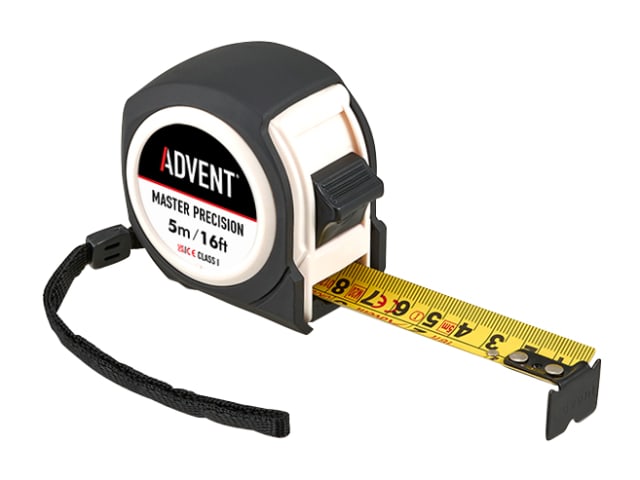 Advent Master Precision Class 1 Tape Measure 5m/16ft 25mm Wide Blade